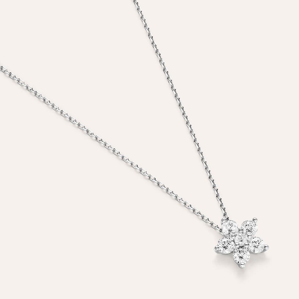 Collana Claire Oro Bianco Cubic Zirconia - Collane Donna | Stroili