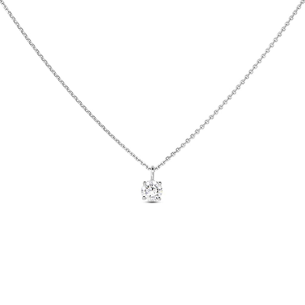 Collana Punto Luce Diamade Oro Bianco Diamante Lab-Grown