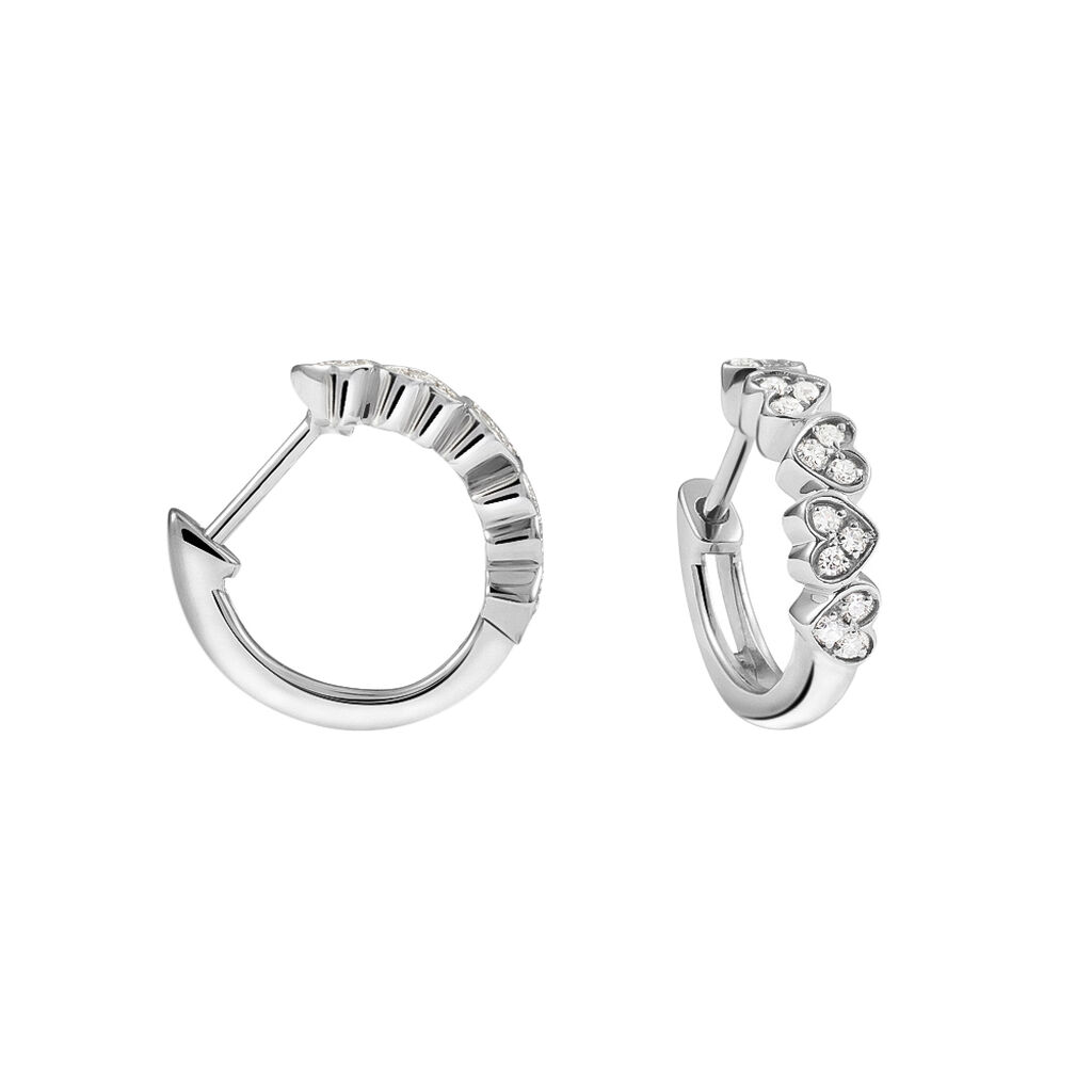 Orecchini A Cerchio Sophia Oro Bianco Diamante - Orecchini a Cerchio Donna | Stroili