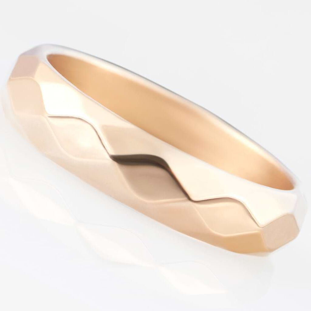 Anello a Fascia Lady Code Acciaio Rosato Diamantato - Anelli Moderni Donna | Stroili