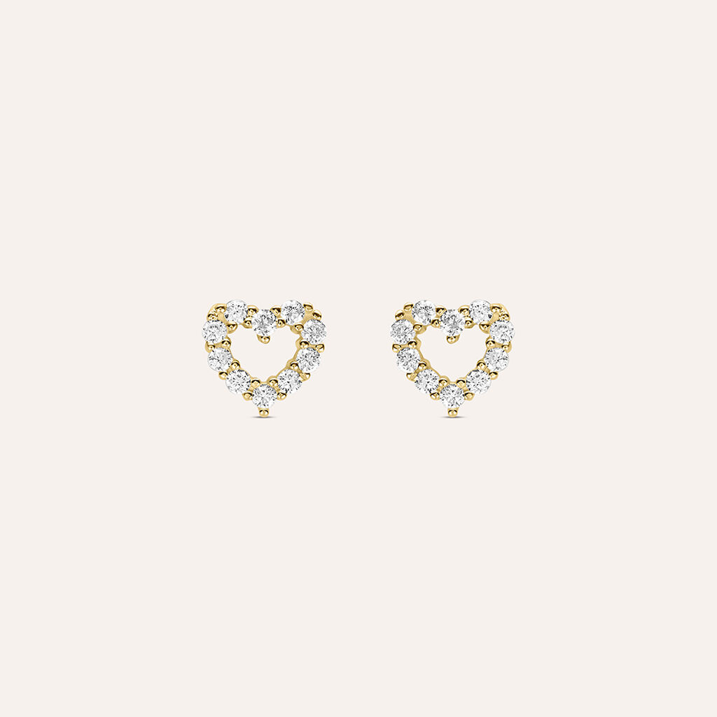 Orecchini Lobo Bon Ton Oro Giallo Cubic Zirconia - Orecchini a Lobo Donna | Stroili