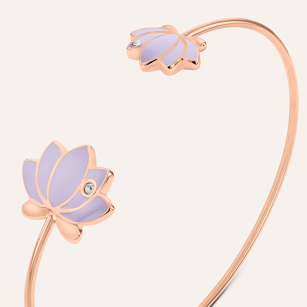 Bangle Lady Sweet Acciaio Rosa Cristallo - Bracciali Rigidi Donna | Stroili