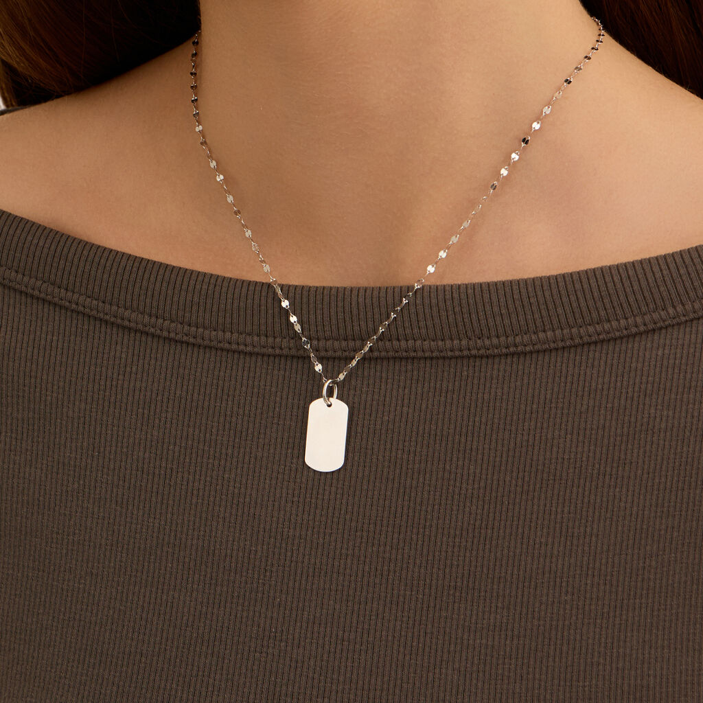 Pendente Poème Oro Bianco - Ciondoli con Incisione Donna | Stroili