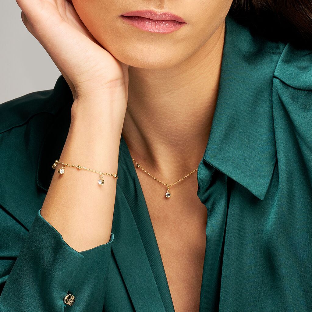 Bracciale Lady Chic Acciaio Dorato Cristallo - Bracciali Donna | Stroili