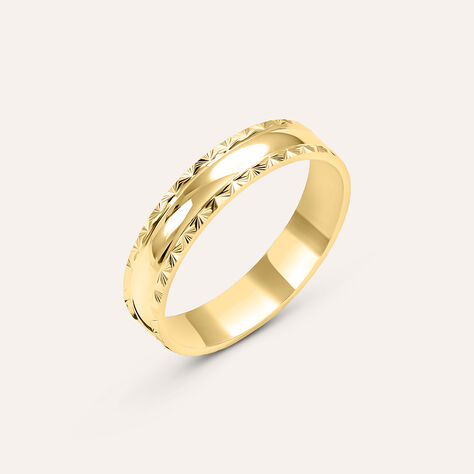 Fede Classica Diamantata 4 mm Oro Giallo - Anelli con Incisione Donna | Stroili