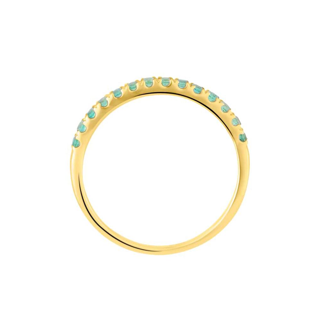 Anello Riviere Charlotte Oro Giallo Smeraldo