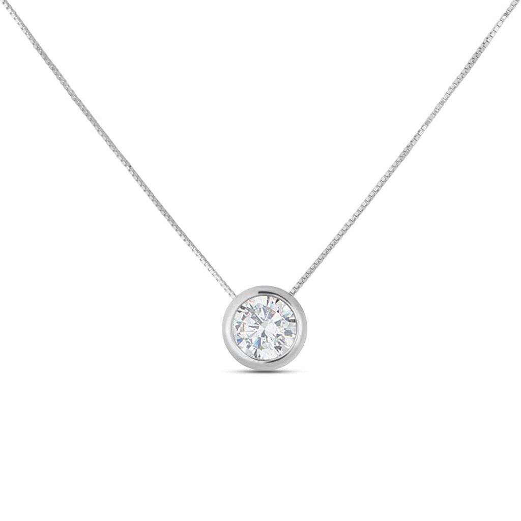 Collana Punto Luce Claire Oro Bianco Cubic Zirconia