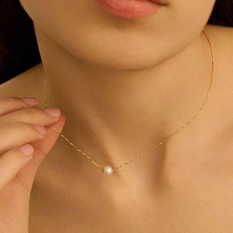 Collana Gabrielle Oro Giallo Perla D'Acqua Dolce - Collane Donna | Stroili