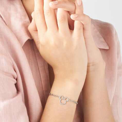 Bracciale Catena Mickey Mouse & Friends Acciaio Cristallo - Bracciali Donna | Stroili