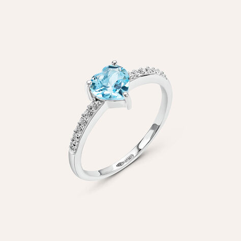 Anello Solitario Amélie Oro Bianco Topazio Cubic Zirconia - Anelli con Pietre Donna | Stroili