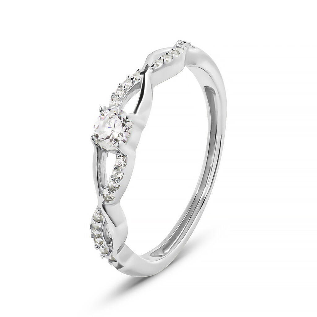 Anello Solitario Silver Elegance Argento Rodiato Cubic Zirconia - Anelli con Pietre Donna | Stroili