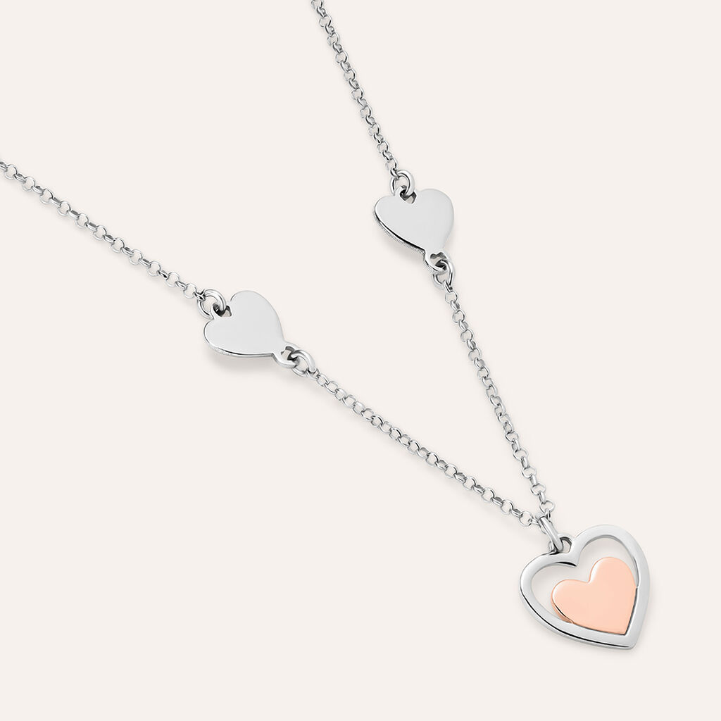 Collana Silver Collection Argento Bicolore Bianco / Rosa - Collane Donna | Stroili