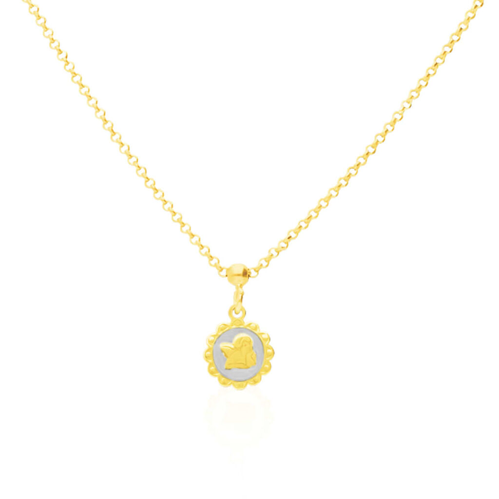 Collana in argento dorato con ciondolo Angelo - Collane Donna | Stroili