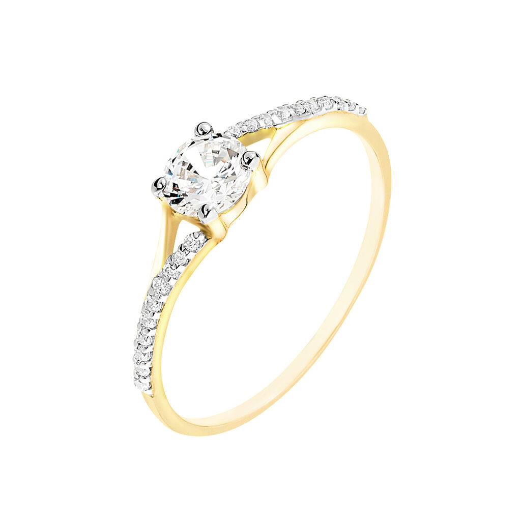 Anello Solitario Claire Oro Giallo Cubic Zirconia - Anelli con Pietre Donna | Stroili