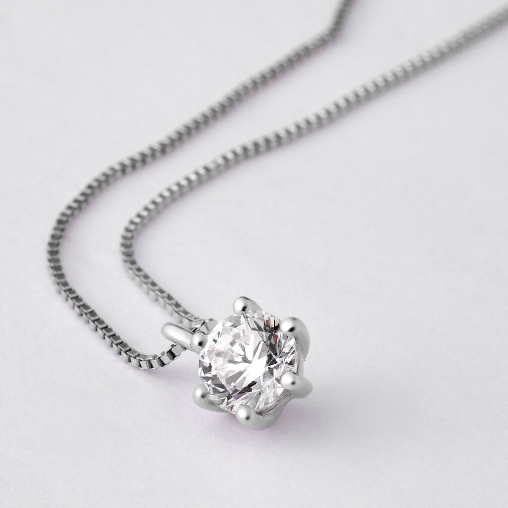 Collana Punto Luce Claire Oro Bianco Cubic Zirconia - Collane Punto Luce Donna | Stroili