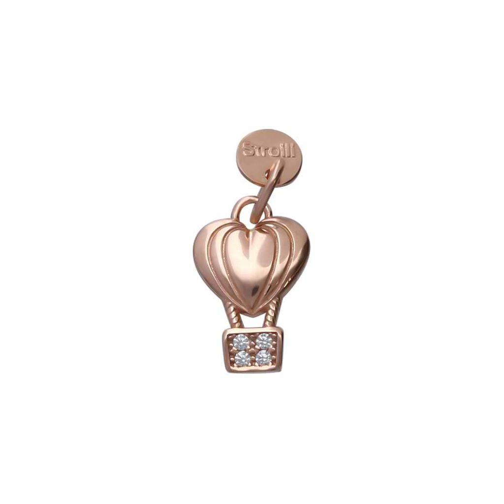 Pendente Love Beats Argento Rosa Cubic Zirconia