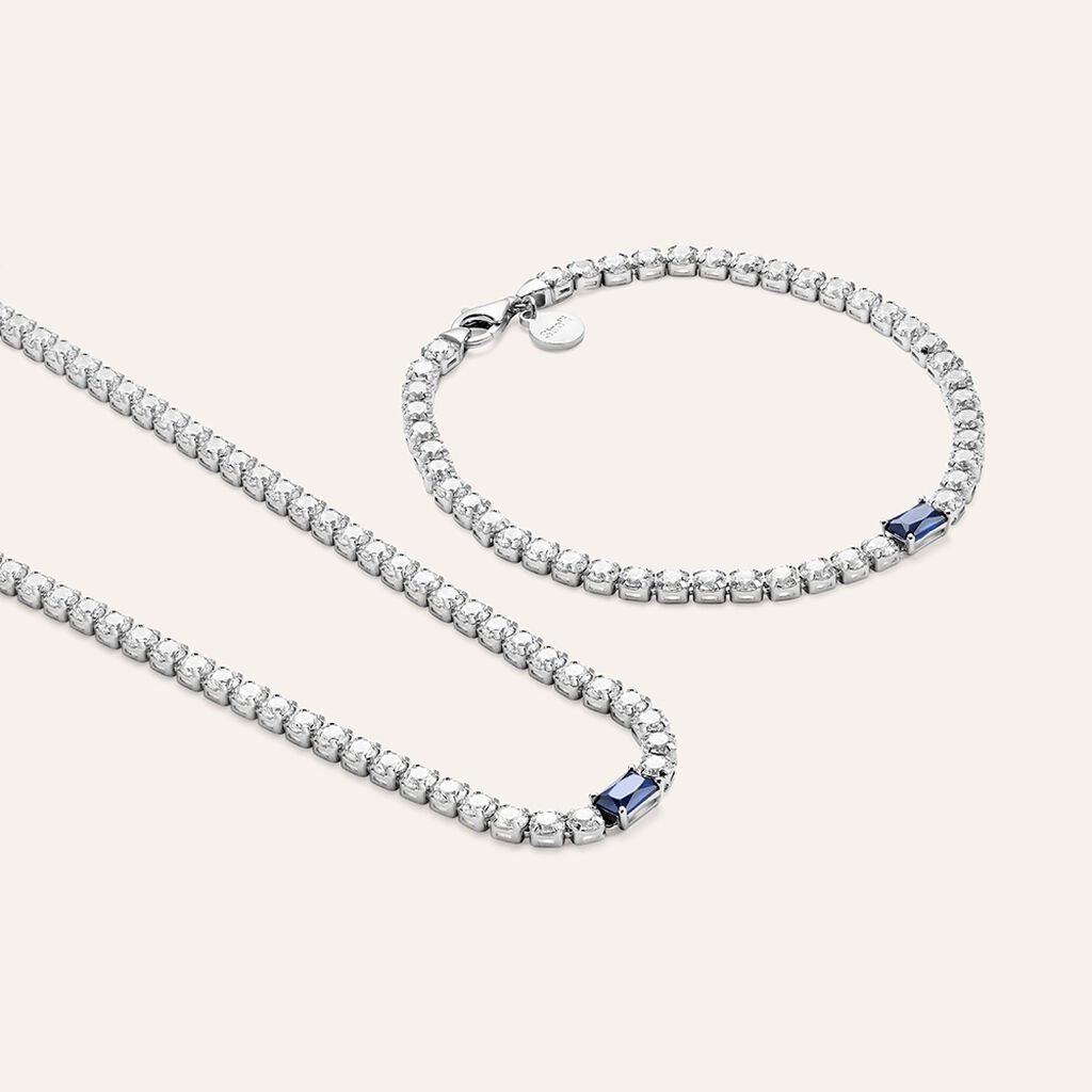 Collana Tennis Silver Elegance Argento Rodiato Cubic Zirconia - Regalo per Cerimonie Religiose Donna | Stroili