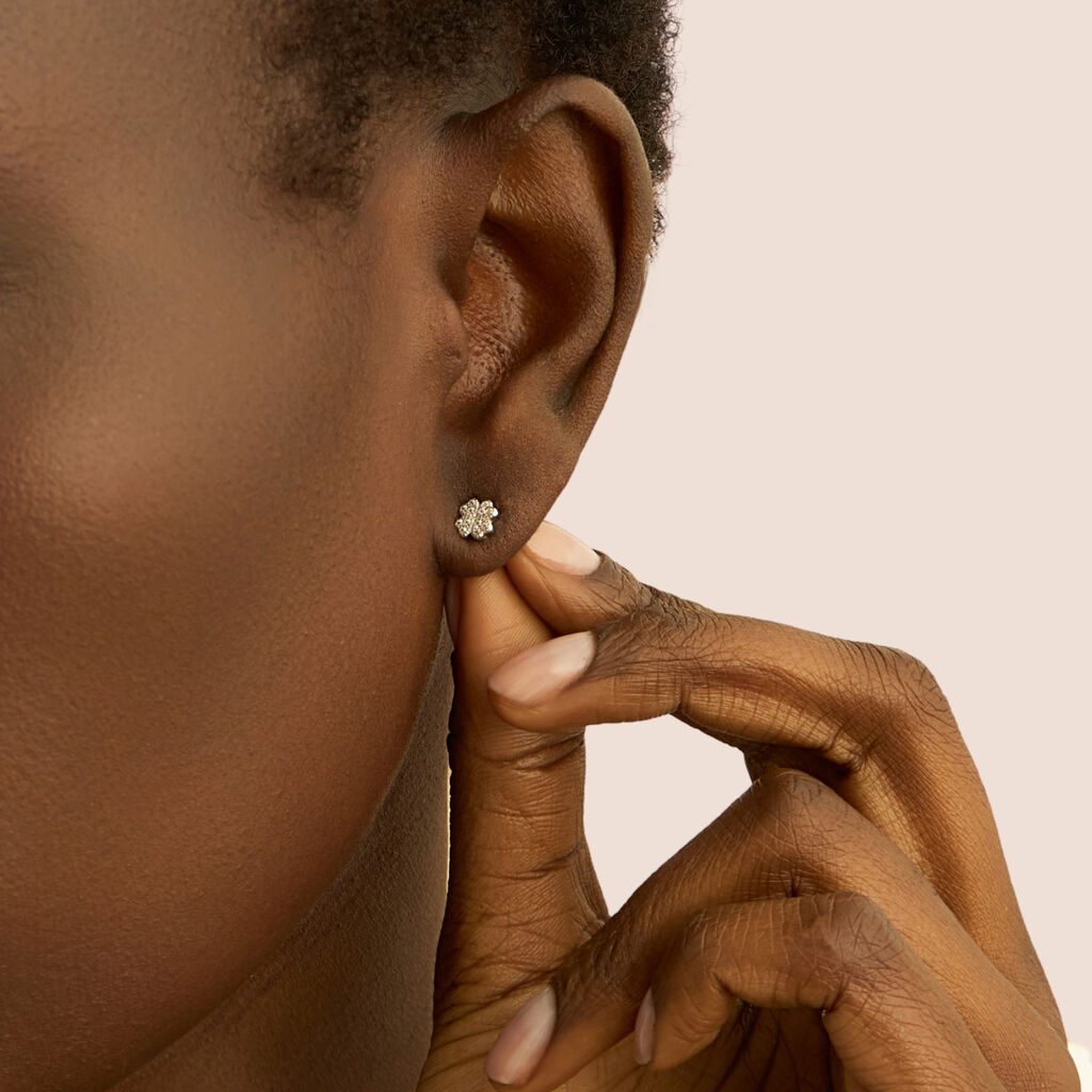 Orecchini Lobo Silver Moments Argento Rodiato Cubic Zirconia