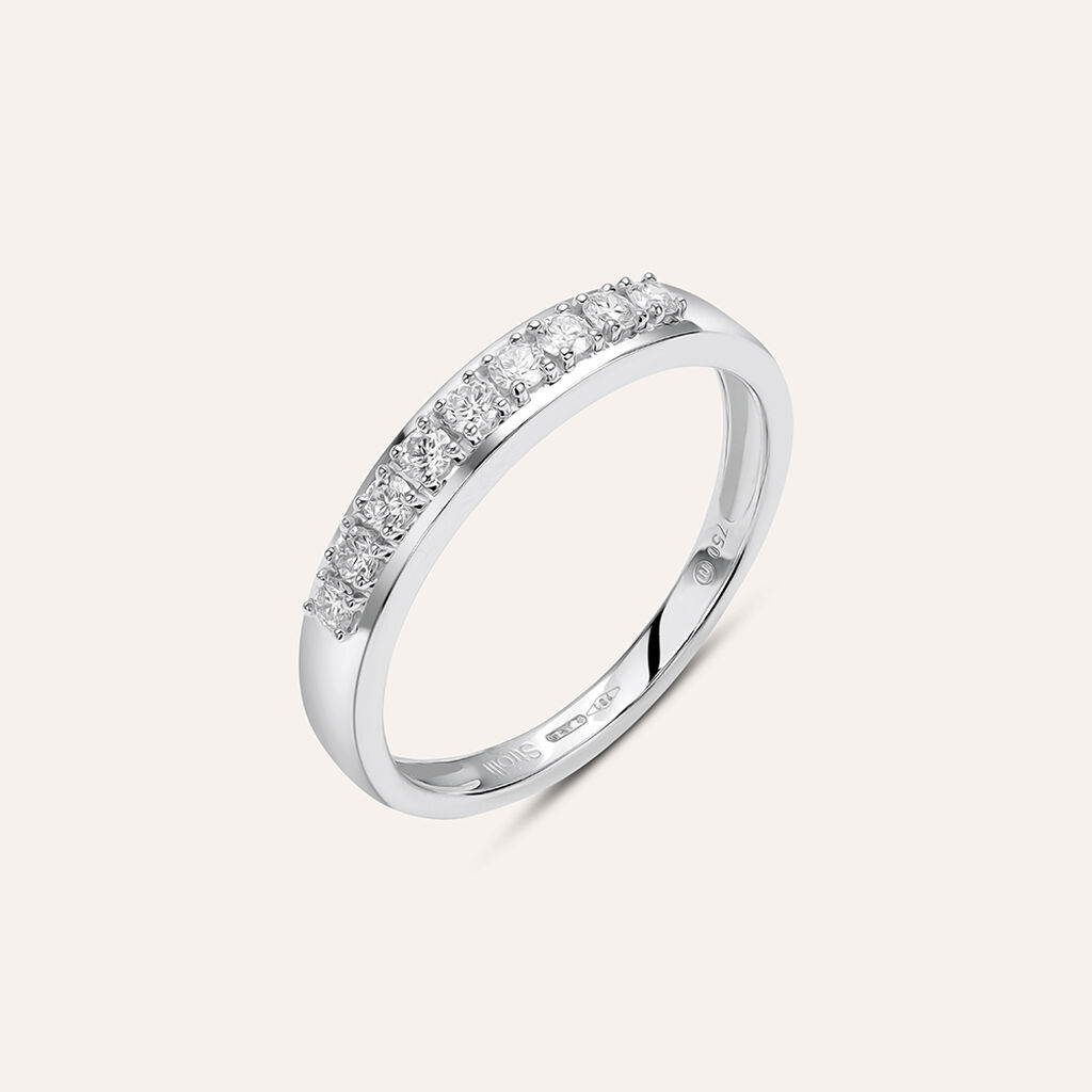 Anello Riviere Firmamenti Oro Bianco Diamante