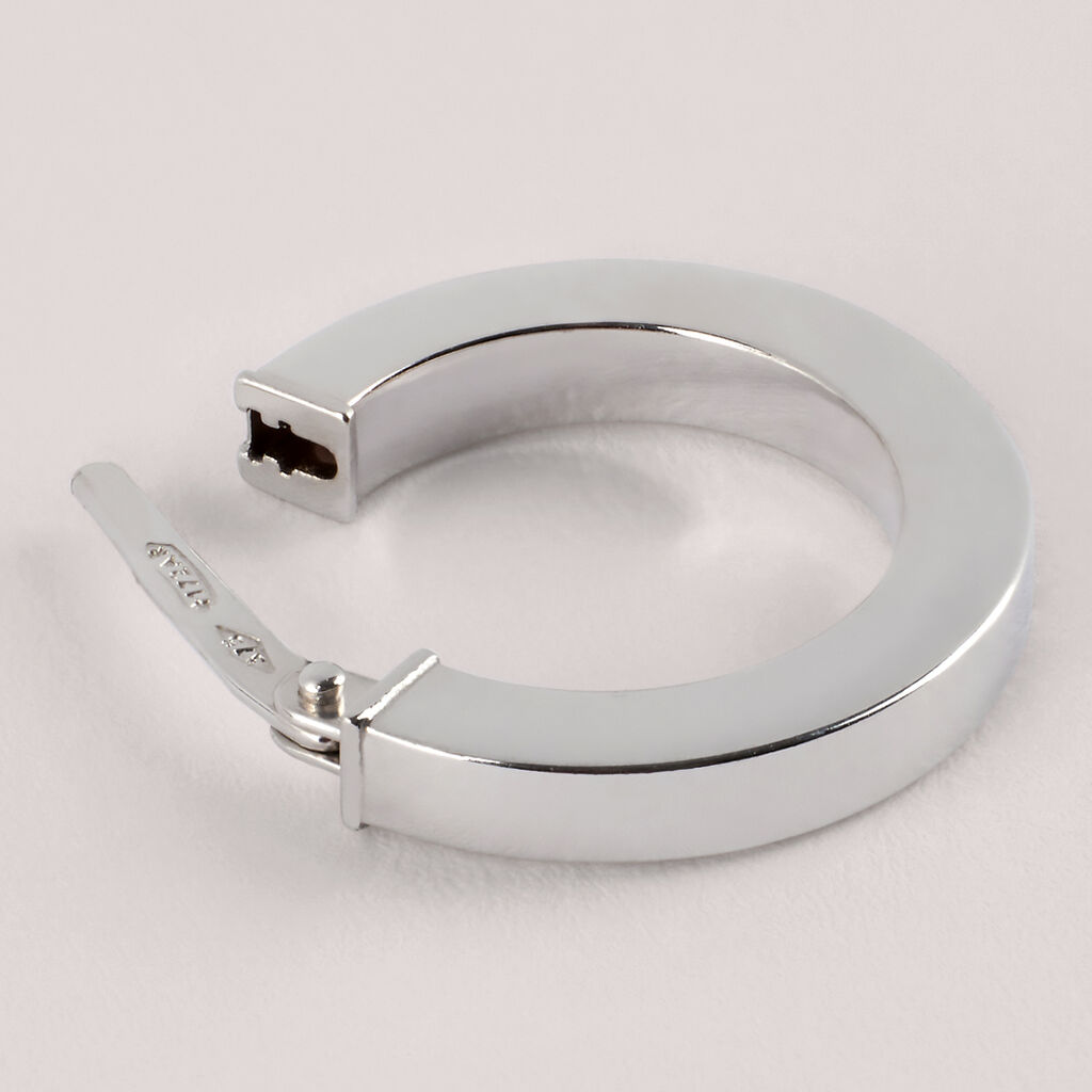 Mono Orecchino A Cerchio Toujours Oro Bianco - Mono Orecchino Unisex | Stroili