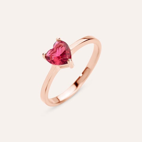 Anello Solitario Silver Rainbow Argento Rosa Cubic Zirconia - Anelli con Pietre Donna | Stroili