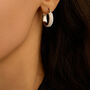 Orecchini A Cerchio Aura Acciaio Cristallo