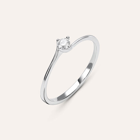 Anello Solitario Firmamenti Oro Bianco Diamante - Anelli con Pietre Donna | Stroili