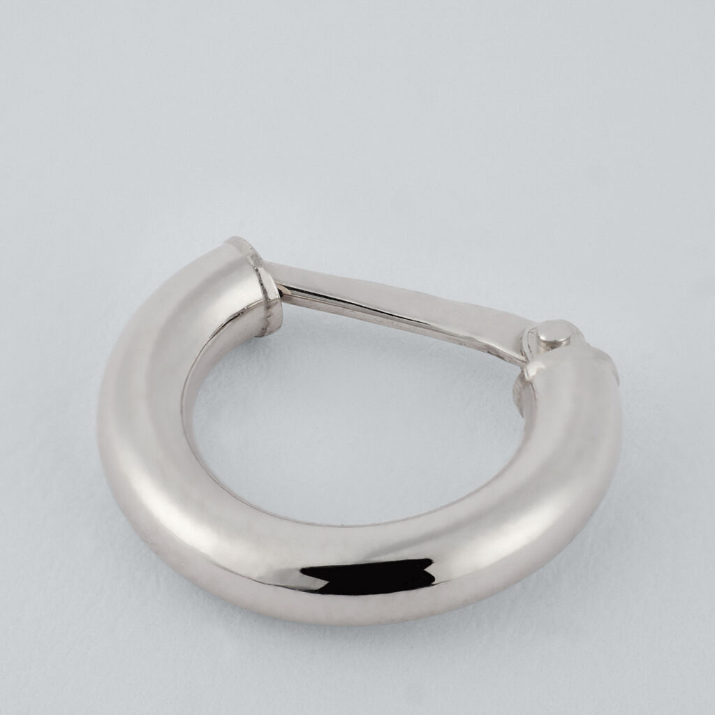 Mono Orecchino A Cerchio Toujours Oro Bianco - Mono Orecchino Unisex | Stroili