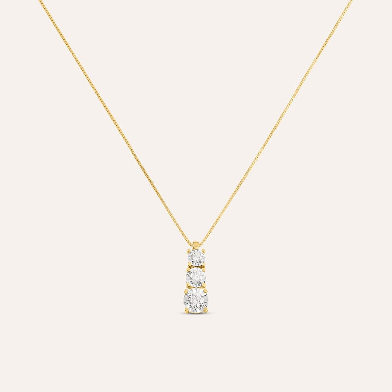 Collana Trilogy Diamotion Oro Giallo Diamante - Collane Donna | Stroili