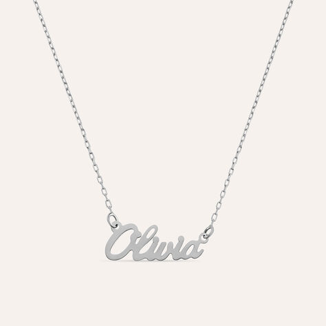 Collana Olivia Gold Names Oro Bianco - Collane Unisex | Stroili