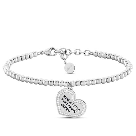 Bracciale Lady Message Acciaio Cristallo - Bracciali con Incisione Donna | Stroili