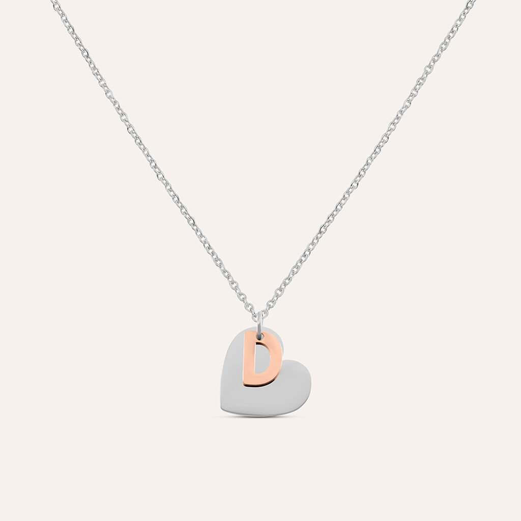 Collana Sunrise Acciaio Bicolore Bianco / Rosa