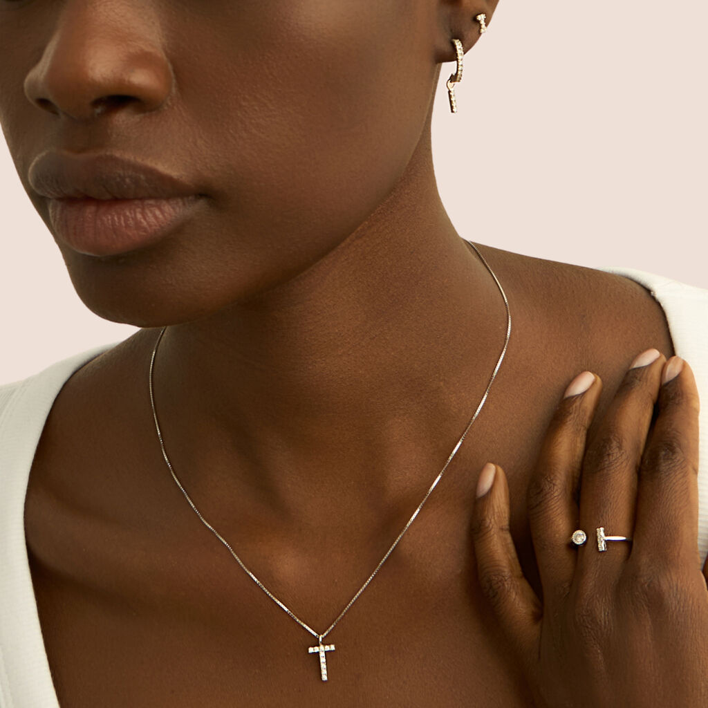 Collana Silver Moments Argento Rodiato Cubic Zirconia