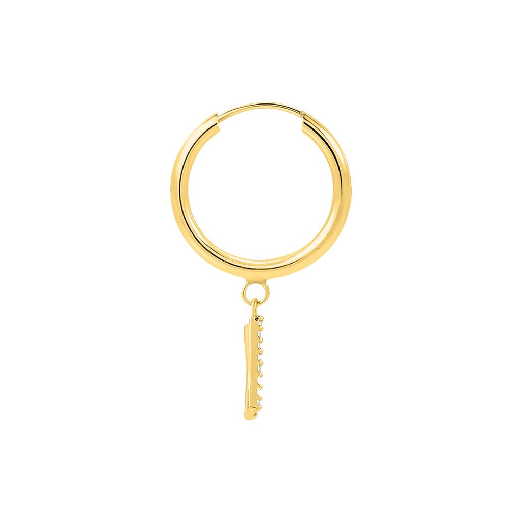 Mono Orecchino A Cerchio Toujours Oro Giallo Cubic Zirconia - Mono Orecchino Donna | Stroili