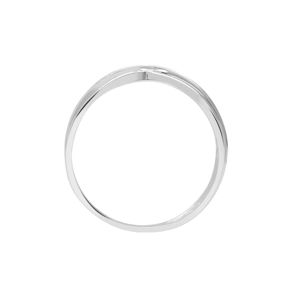 Anello in oro bianco con diamanti 0.13 ct
