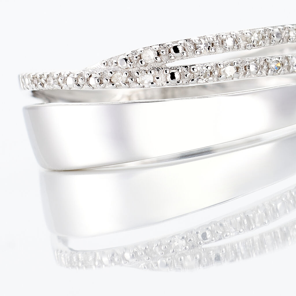 Anello Fascia Sophia Oro Bianco Diamante - Anelli con Pietre Donna | Stroili