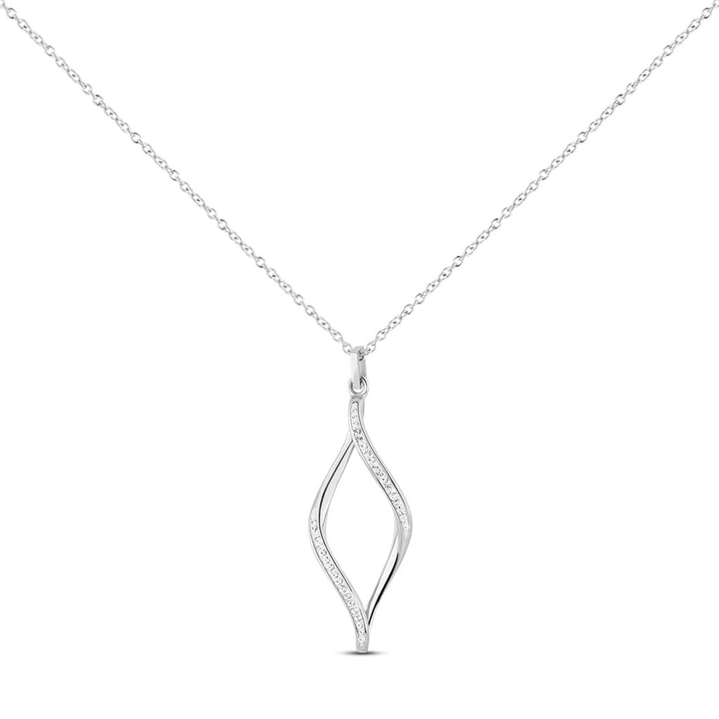 Collana Aura Acciaio Cristallo