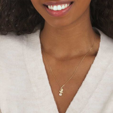 Charm cactus in argento dorato e zirconi - Charms Donna | Stroili