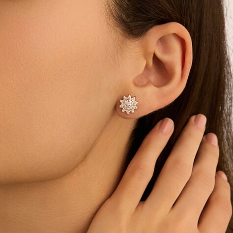 Orecchini Lobo Silver Moments Argento Rosa Cubic Zirconia - Orecchini a Lobo Donna | Stroili