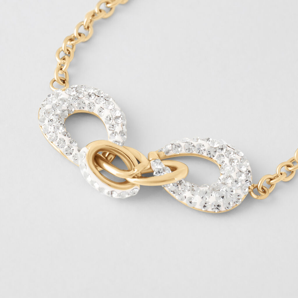 Bracciale Aura Acciaio Rosa Cristallo