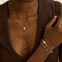 Collana Rosario Silver Collection Argento Rodiato Cristallo