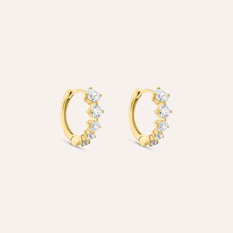 Orecchini A Cerchio Claire Oro Giallo Cubic Zirconia - Orecchini a Cerchio Donna | Stroili