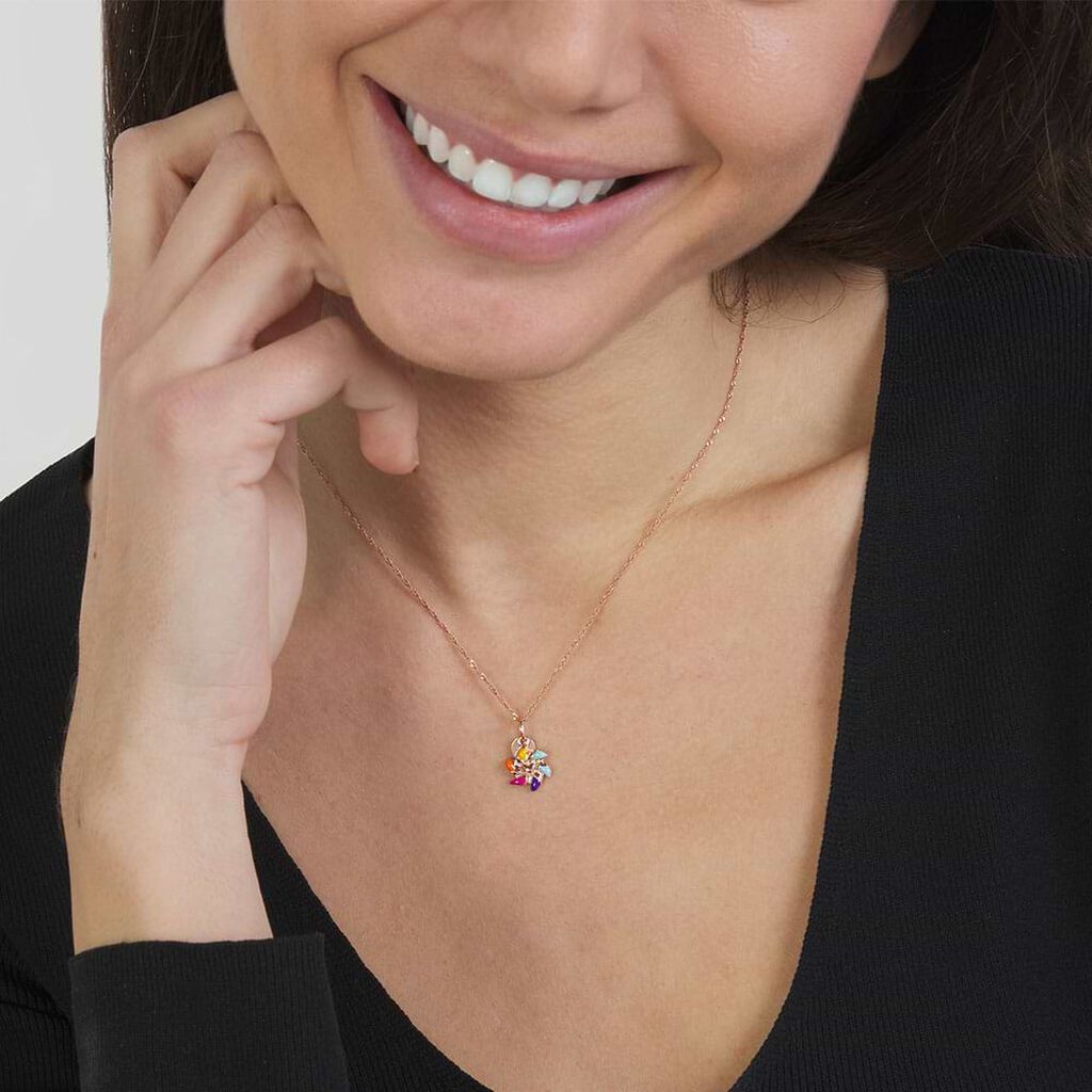 Charm girandola in argento rosato e smalto - Charms Donna | Stroili