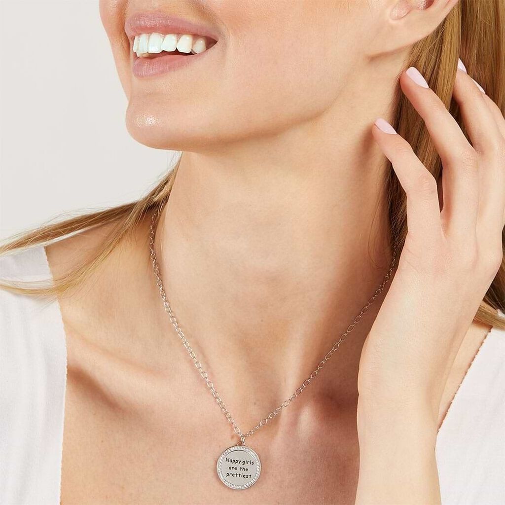 Collana Lady Message Acciaio Happiness e Cristalli - Collane Donna | Stroili
