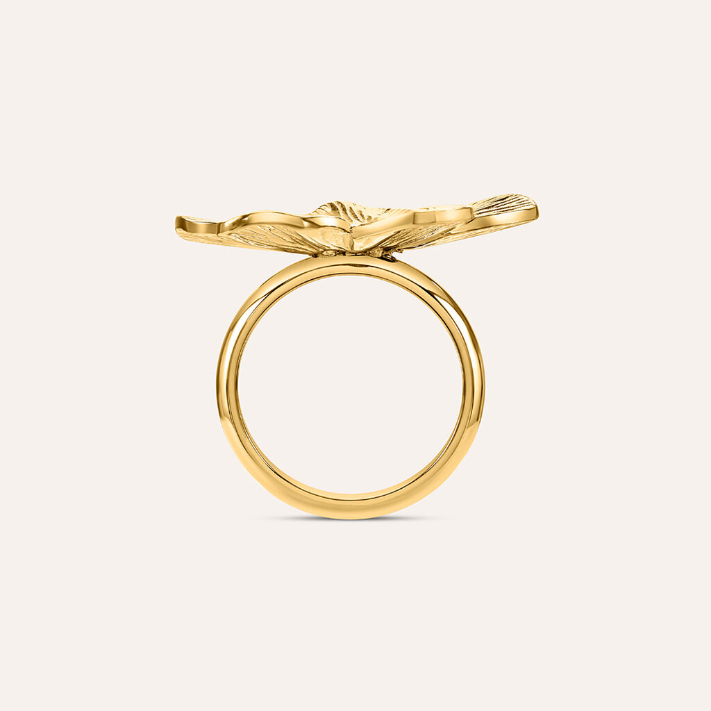 Anello Fantasia Lady Code Acciaio Dorato - Anelli Moderni Donna | Stroili