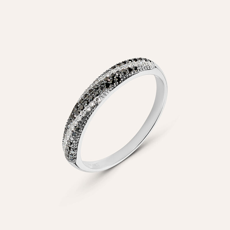 Anello Fascia Sophia Oro Bianco Diamante - Anelli con Pietre Donna | Stroili