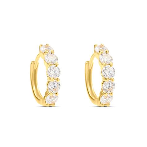 Orecchini A Cerchio Claire Oro Giallo Cubic Zirconia - Orecchini a Cerchio Donna | Stroili