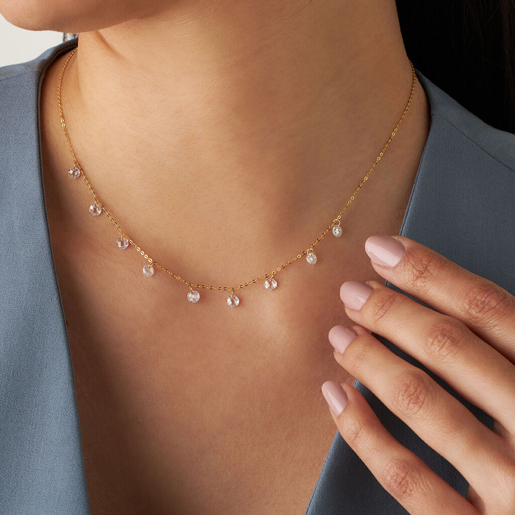 Collana Multi Punto Luce Claire Oro Giallo Cubic Zirconia - Collane Punto Luce Donna | Stroili