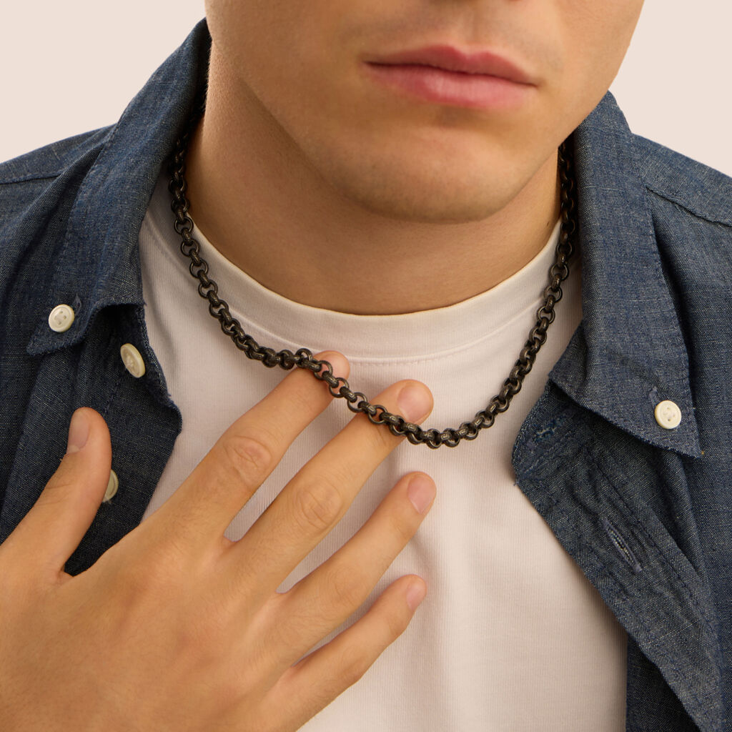 Catena Man Code Acciaio Bicolore