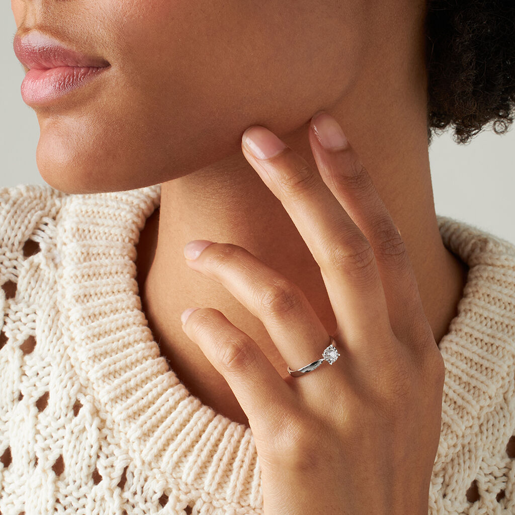 Anello Solitario Diamotion Oro Bianco Diamante - Anelli con Pietre Donna | Stroili